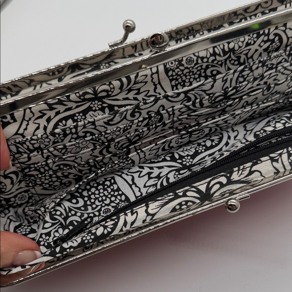 HOBO Pink Leather Clutch with Silver Accents - Picture 4 of 9